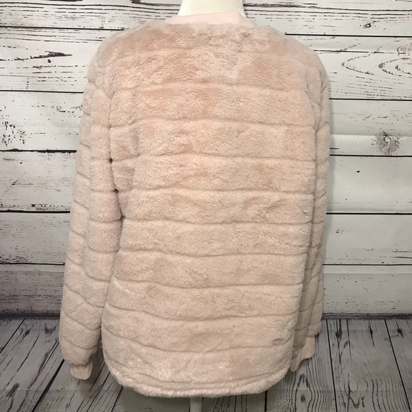 Almost Famous Pale Pink Fuzzy Draw String Sweater - Picture 6 of 8